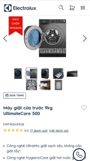 Máy giặt cửa trước 8kg UltimateCare 500 Electrolux EWF8024P5SB - 77 Máy giặt cửa trước 8kg UltimateCare 500 Electrolux EWF8024P5SB - 76