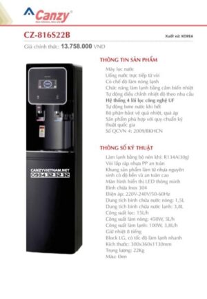 Máy lọc nước nóng lạnh Canzy CZ-RO05S - 7 Máy lọc nước nóng lạnh Canzy CZ-RO05S - 6