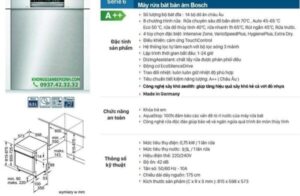 Máy rửa chén âm tủ BOSCH SMU6ZCS07E |Serie 6 - 268 Máy rửa chén âm tủ BOSCH SMU6ZCS07E |Serie 6 - 267