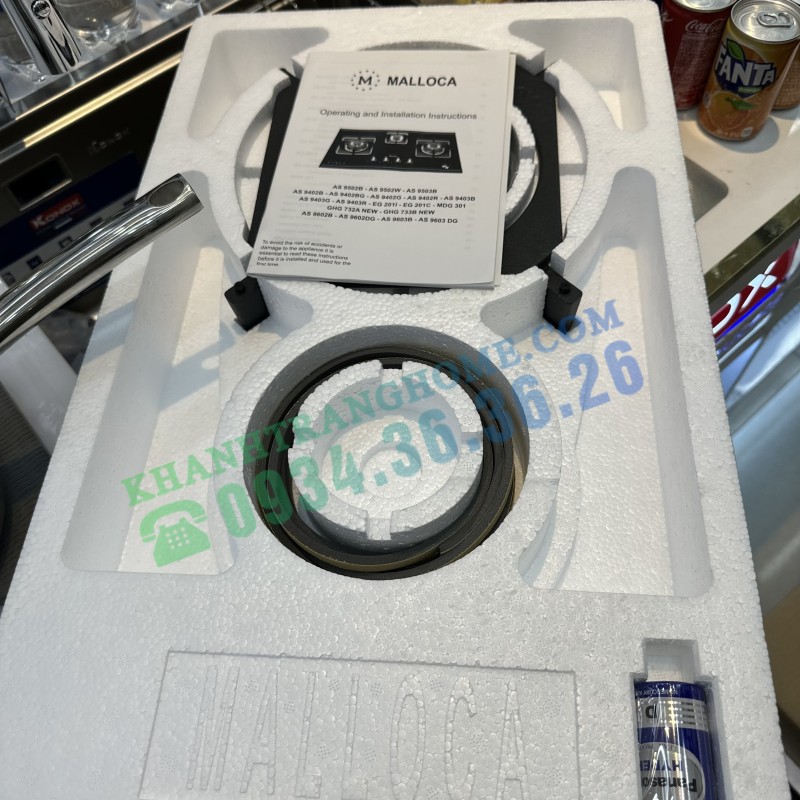 Bếp kính âm 1 gas dạng domino Malloca MDG 301 - 37