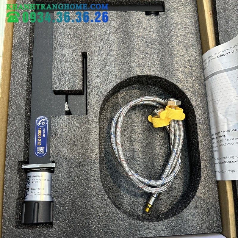 Vòi sơn giả đá màu đen Malloca K131BL (màu đen) - 13