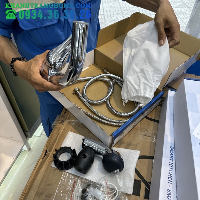 Vòi Rửa Chén Malloca K140 - Vòi dây rút mạ Chrome - 42