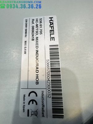 BẾP TỪ KẾT HỢP ĐIỆN HAFELE 3 VÙNG NẤU HC-M773D 536.61.705 - 149 BẾP TỪ KẾT HỢP ĐIỆN HAFELE 3 VÙNG NẤU HC-M773D 536.61.705 - 148