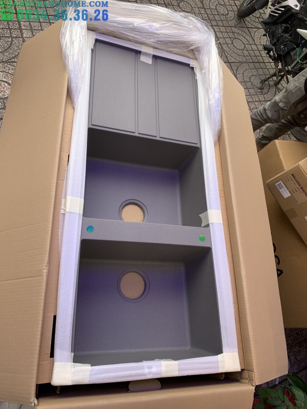 Chậu đá Malloca Titanium K-50073 / Màu xám / Phủ nano kháng khuẩn - 29