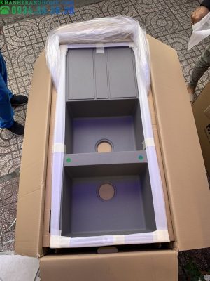 Chậu đá Malloca Titanium K-50073 / Màu xám / Phủ nano kháng khuẩn - 16