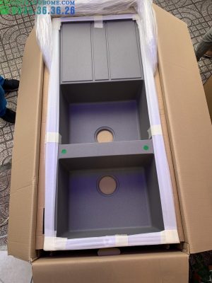 Chậu đá Malloca Titanium K-50073 / Màu xám / Phủ nano kháng khuẩn - 18