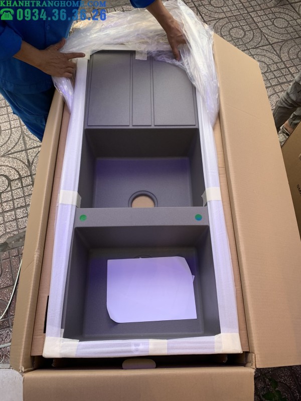 Chậu đá Malloca Titanium K-50073 / Màu xám / Phủ nano kháng khuẩn - 35