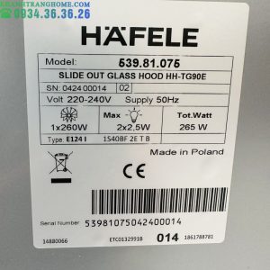 Máy hút mùi âm tủ Hafele HH-TG90E 539.81.075 - 81