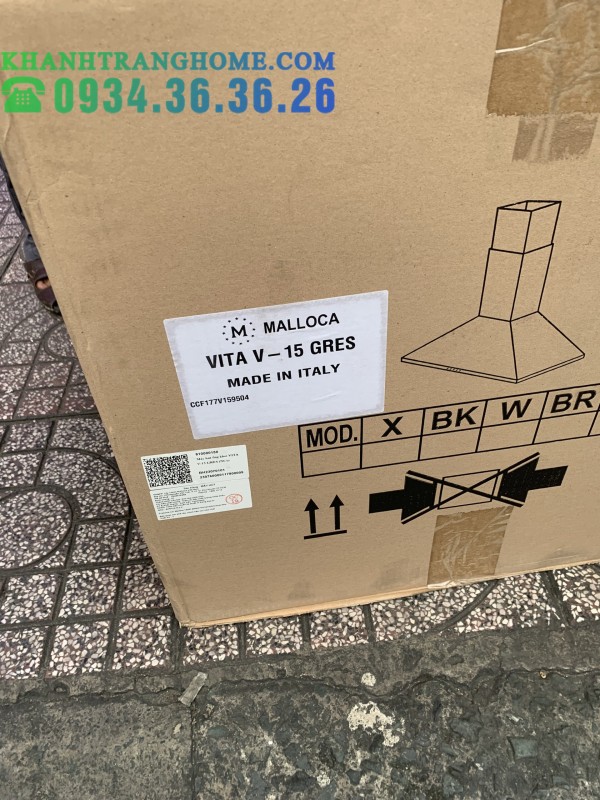 Máy hút mùi áp tường Malloca VITA V-15 Gres - 86