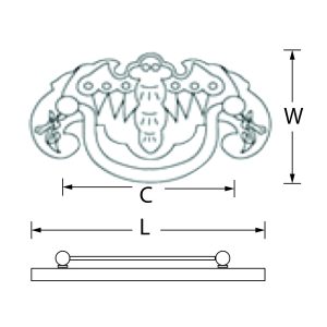 Tay nắm tủ GRÖß cổ điển màu đồng vàng GH-BC Grob - 4 Tay nắm tủ GRÖß cổ điển màu đồng vàng GH-BC Grob - 3