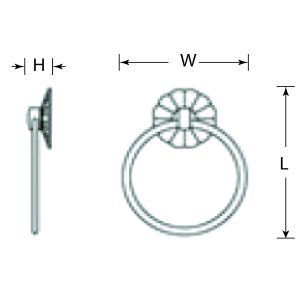 Tay nắm tủ GRÖß cổ điển màu đồng vàng GK-1L Grob - 3
