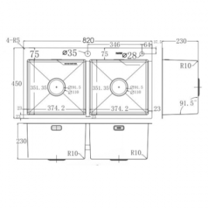 Chậu rửa bát FASTER FS 8245HB - 1 CHẬU RỬA BÁT FASTER FS 8245HB