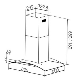 Hút mùi độc lập Faster ISLAND 6688 - 1 HÚT MÙI ĐỘC LẬP FASTER ISLAND 6688