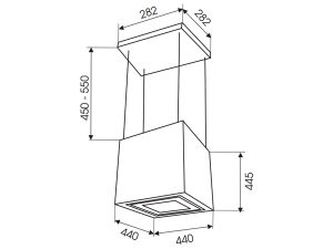 Máy hút mùi độc lập FASTER FS 7017B - 1 MÁY HÚT MÙI ĐỘC LẬP FASTER FS 7017B