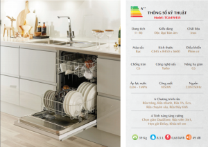 MÁY RỬA CHÉN BÁT TEXGIO TG64W45S 11 BỘ SẤY NGƯNG TỤ