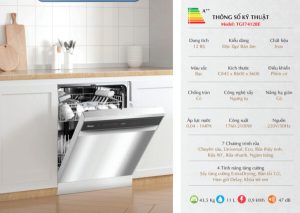 MÁY RỬA CHÉN BÁT TEXGIO TGF7412BE 12 BỘ - SẤY NGƯNG TỤ