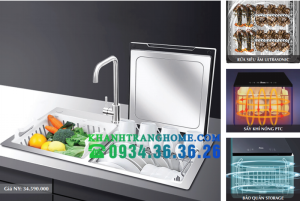 MÁY RỬA CHÉN BÁT TEXGIO TGUS06HA ĐA NĂNG 6 BỘ - SẤY KHÍ NÓNG PTC