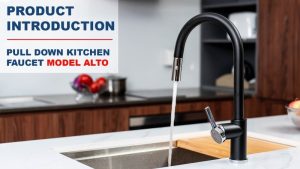 VÒI RỬA BÁT DÂY RÚT KONOX ALTO BLACK