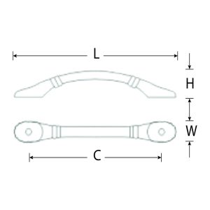 Tay nắm tủ GRÖß Đồng Cafe, hợp kim KHA-36C Grob - 3
