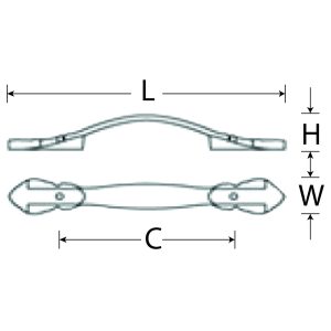 Tay nắm tủ GRÖß Đồng Nguyên Chất, hợp kim GHA-86V Grob - 3
