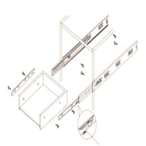 Ray bi 3 tầng không giảm chấn( màu đen-trắng) Grob - 6