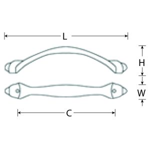Tay nắm tủ GRÖß PVD gold, hợp kim GHA-38C Grob - 3