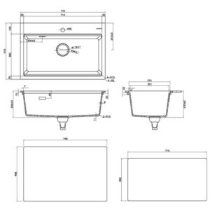 Chậu đá Hafele HS22-GEN1S90M - màu xám 577.25.530 - 9