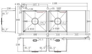 Chậu rửa bát FASTER FS 11046HMS - 1 CHẬU RỬA BÁT FASTER FS 11046HMS