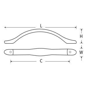 Tay nắm tủ GRÖß Vàng gold, hợp kim GH-8118 Grob - 3