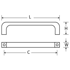Tay nắm tủ GRÖß màu sáng bóng, Nhôm hợp kim KHA-26H Grob - 4 Tay nắm tủ GRÖß màu sáng bóng, Nhôm hợp kim KHA-26H Grob - 3