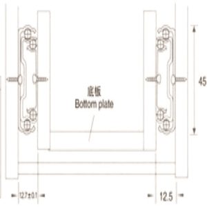 Ray bi 3 tầng không giảm chấn( màu đen-trắng) Grob - 4