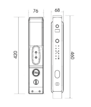 KHÓA VÂN TAY CHUÔNG MÀN HÌNH DEMAX SL868 GS
