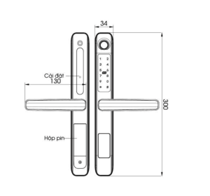 KHÓA CHỐNG NƯỚC DEMAX SL101 BL - APP WIFI