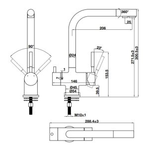Vòi rửa chén Hafele HT21-CH2F271 577.55.210 - 7 Vòi rửa chén Hafele HT21-CH2F271 577.55.210 - 6