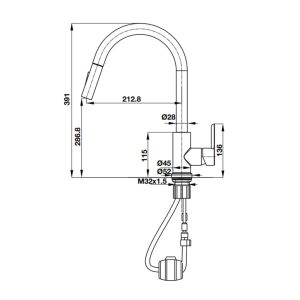 Vòi rửa chén Hafele HT21-CH1P287 577.55.230 - 11 Vòi rửa chén Hafele HT21-CH1P287 577.55.230 - 10