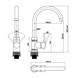 Vòi rửa chén Hafele HT21-CH1F220C 577.56.300 - 5 Vòi rửa chén Hafele HT21-CH1F220C 577.56.300 - 4