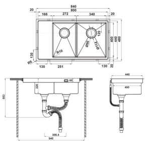 Ưu đãi trọn bộ chậu rửa chén Hafele HS21-SSD2S90M 567.94.049 - 8 Ưu đãi trọn bộ chậu rửa chén Hafele HS21-SSD2S90M 567.94.049 - 7