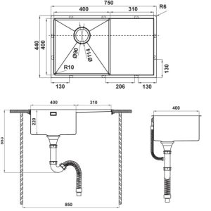 Ưu đãi trọn bộ chậu rửa chén Hafele HS21-SSD1S60 567.94.019 - 5 Ưu đãi trọn bộ chậu rửa chén Hafele HS21-SSD1S60 567.94.019 - 4