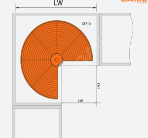 Giá xoay inox nan GARIS GS05.80C - 6 Giá xoay inox nan GARIS GS05.80C - 5