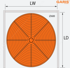Mâm xoay nan tròn Garis GS07.70C - 5 Mâm xoay nan tròn Garis GS07.70C - 4