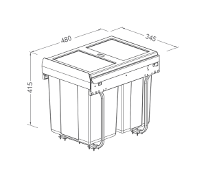 Thùng Rác Đôi Âm Tủ Grob - 7 Thùng Rác Đôi Âm Tủ Grob - 6