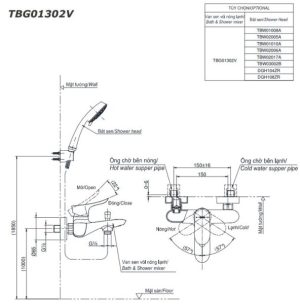 Bộ trộn nóng lạnh TOTO TBG01302V - 4 Bộ trộn nóng lạnh TOTO TBG01302V - 3
