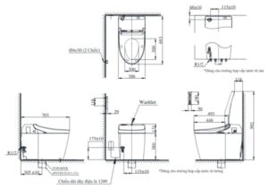 Bồn cầu điện tử TOTO NEOREST CS988VT/TCF9575Z/T53P100VR - 3