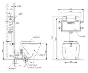 Bồn cầu đặt sàn TOTO CW681/TC375CVK – Thân + Nắp - 3