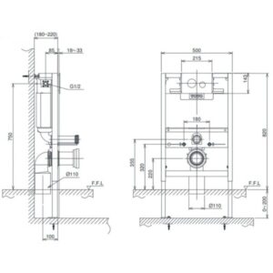 Bồn cầu treo tường TOTO CW822NJWS/WH037D/MB006DCM - 4 Bồn cầu treo tường TOTO CW822NJWS/WH037D/MB006DCM - 3