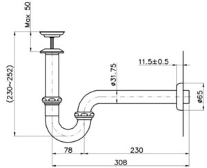 Cổ thoát nước kèm ống thải chữ P TOTO TX709AV6 - 4 Cổ thoát nước kèm ống thải chữ P TOTO TX709AV6 - 3