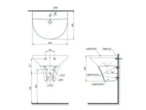 Chậu rửa lavabo TOTO LHT947CS - 4 Chậu rửa lavabo TOTO LHT947CS - 3