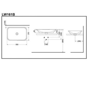 Chậu rửa lavabo đặt bàn TOTO LW161B - 4 Chậu rửa lavabo đặt bàn TOTO LW161B - 3
