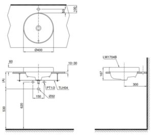 Chậu rửa lavabo đặt bàn TOTO LW1704B - 4 Chậu rửa lavabo đặt bàn TOTO LW1704B - 3
