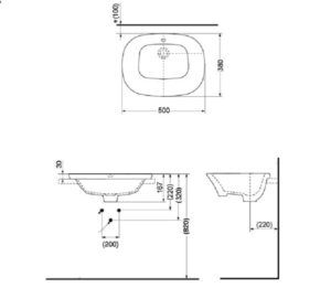 Chậu rửa lavabo bán âm TOTO LW198B - 4 Chậu rửa lavabo bán âm TOTO LW198B - 3